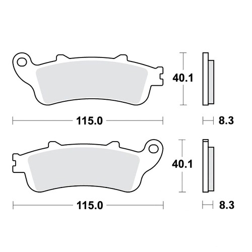 Pair sintered brake pads - of, sv